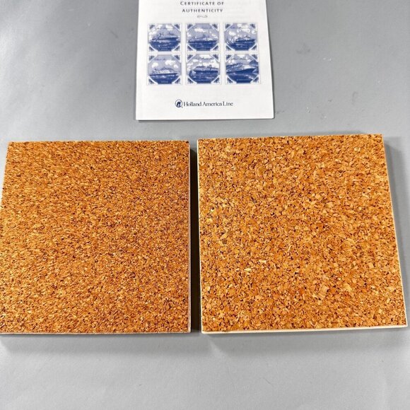 Holland America Line Coaster Ceramic Tiles Amsterdam Vintage Royal Goedewaagen - Picture 8 of 14